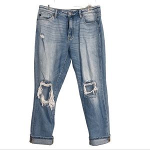 Kancan Lightwash Distressed Denim Jeans